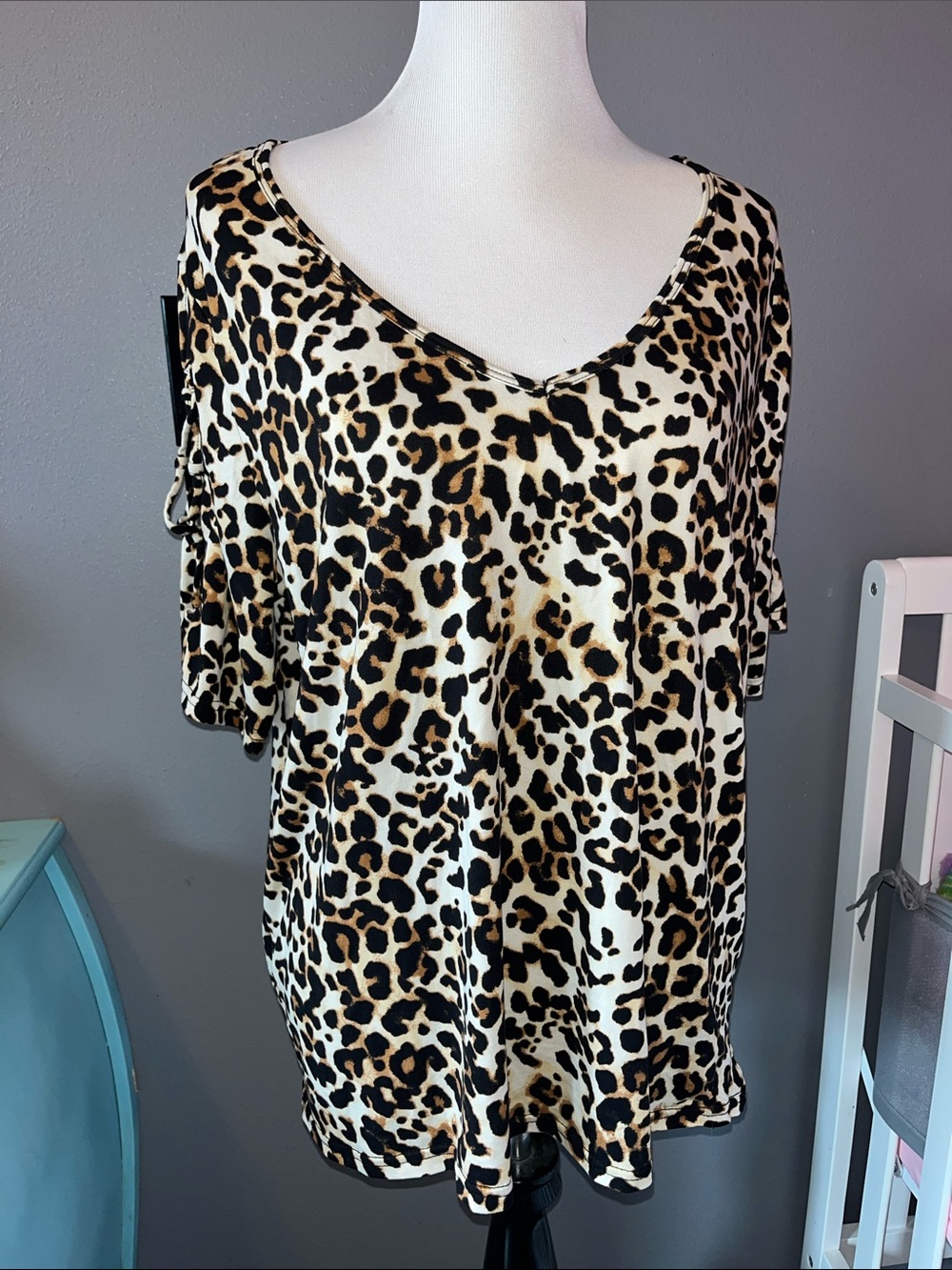 Eyecandy leopard print top size 3xl